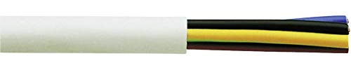 Faber Kabel 030019 Schlauchleitung H05VV-F 3G 1mm² Weiß 50m von Faber Kabel