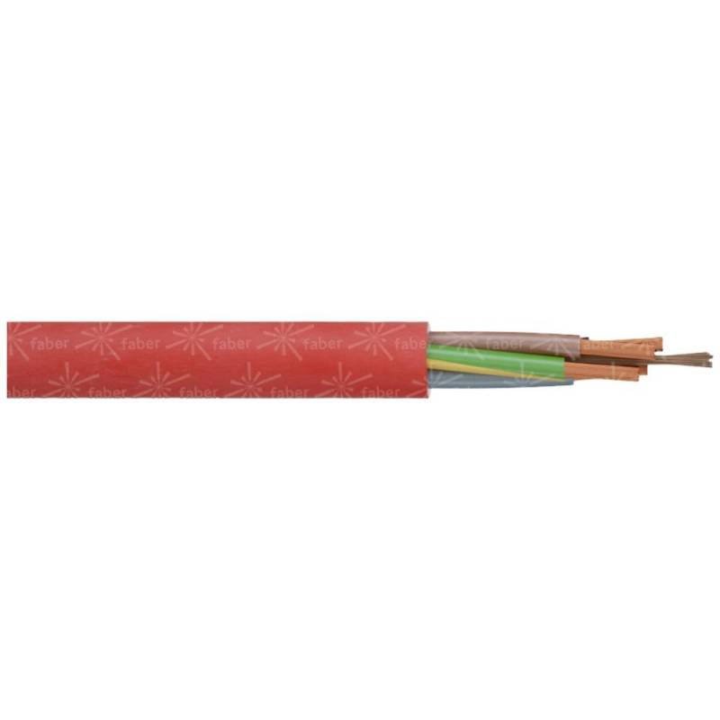 Faber Kabel 031183 Litze SiHF-O 2 x 4 mm² Rot Meterware Silikonkabel 14 METER von Faber Kabel