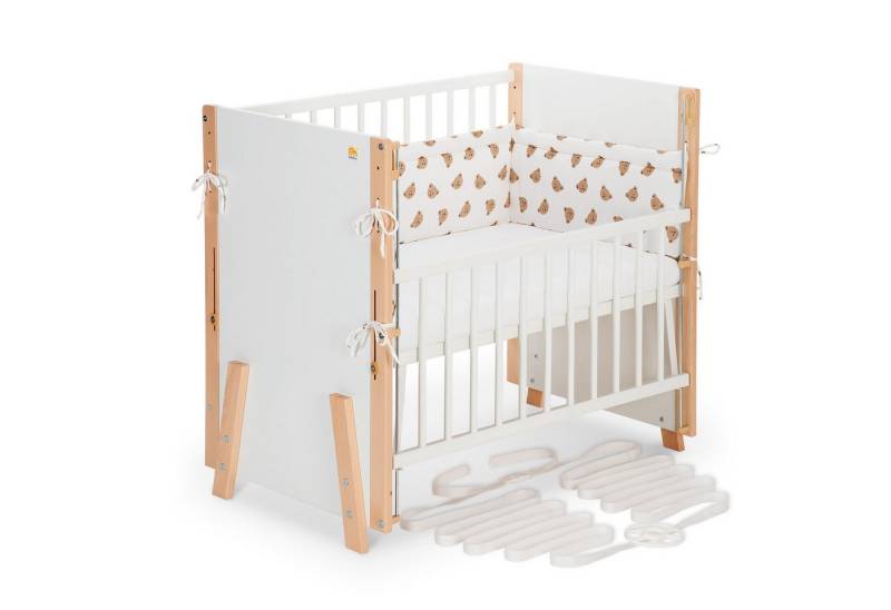 FabiMax Beistellbett Boxspring Vario Weiß / Natur, Stufenlose Höhenverstellung von 52 bis 83 cm, mit 2 in 1 Seitengitter FabiMax Beistellbett Boxspring Vario Weiß / Natur, Stufenlose Höhenverstellung von 52 bis 83 cm, mit 2 in 1 Seitengitter von FabiMax