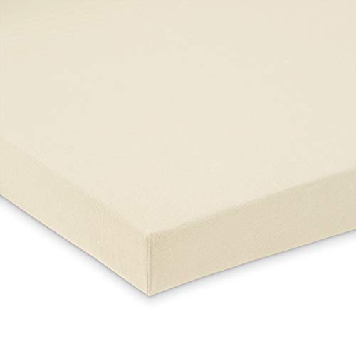 FabiMax Jersey Spannbettlaken für Laufgitter 75x100 cm, beige von FabiMax