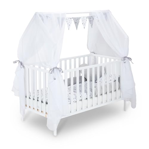 FabiMax Kinderbett Hausbett Schlafmütze, 70x140 cm, Komplettset (Matratze Classic, Komplettset Sterne Mix) von FabiMax