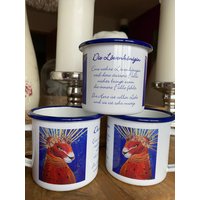 Emaile Tasse Löwenkönigin von FabijennasATELIER
