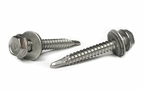 410 SS Sechskant-Waschvorrichtung mit Einkerbung, HD, 10-16 x 1-1/2, Box / 80 410 SS Sechskant-Waschvorrichtung mit Einkerbung, HD, 10-16 x 1-1/2, Box / 80 von Fable