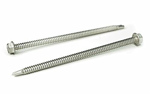 Edelstahl #14–14 x 10,2 cm Sechskant-Unterlegscheibenkopf, selbstschneidend, TEK-Schraube, praktische Verpackung (20 Stück) von Fable