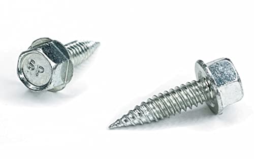 Verzinkte #10–24 x 1,9 cm Rasiererspitze HVAC Schraube starke Punkt, praktische 0,5 kg Verpackung (125 Stück) von Fable