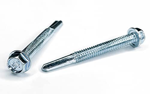Verzinkte TEK 5 12-61 x 5,1 cm Selbstbohrende Schrauben Starke Punkte Praktische 0,5 kg Verpackung (50 Stück) von Fable