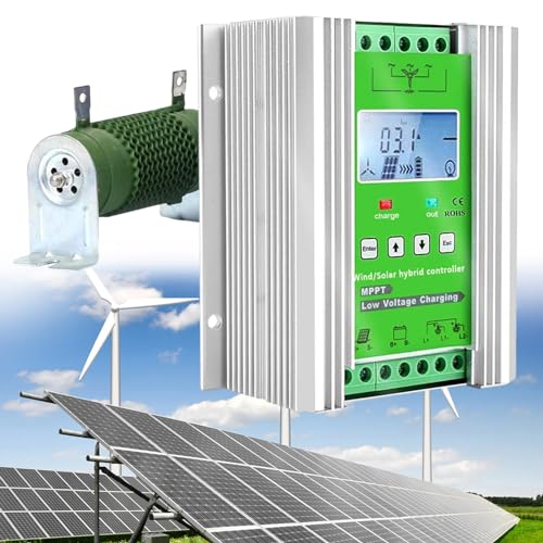 Fablestoryem 6000W-8000W Wind-Solar-Hybrid-Regler, DC12V 24V 48V Wind-Solar-Hybrid-Regler MPPT-Boost-Laderegler für Lithium-Säure-Wechselrichter, Solar und Wind,12V von Fablestoryem