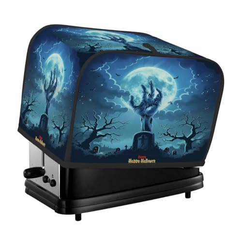 2 Scheiben Toaster-Abdeckung, Halloween-Nacht, Grabstein, Handstaubschutz für Brotmaschine, kleines Küchengerät von Fabpuro