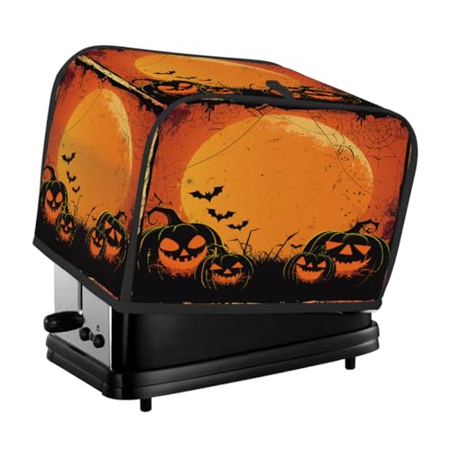2 Scheiben Toaster-Abdeckung, Retro, Halloween, Mond, Horror, Kürbis, Staubschutz für Brotmaschine, kleines Küchengerät 2 Scheiben Toaster-Abdeckung, Retro, Halloween, Mond, Horror, Kürbis, Staubschutz für Brotmaschine, kleines Küchengerät von Fabpuro