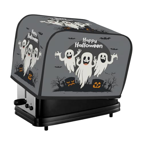 2 Scheiben Toaster Abdeckung Cartoon Halloween Grabstein Geist Grau Staubschutz für Brotmaschine, kleine Küchengeräte 2 Scheiben Toaster Abdeckung Cartoon Halloween Grabstein Geist Grau Staubschutz für Brotmaschine, kleine Küchengeräte von Fabpuro