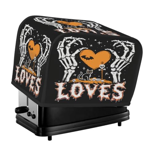 2 Scheiben Toaster Abdeckung Halloween Gruselige Skeleon Hand Liebe Staubschutz für Brotmaschine, kleine Küchengeräte 2 Scheiben Toaster Abdeckung Halloween Gruselige Skeleon Hand Liebe Staubschutz für Brotmaschine, kleine Küchengeräte von Fabpuro