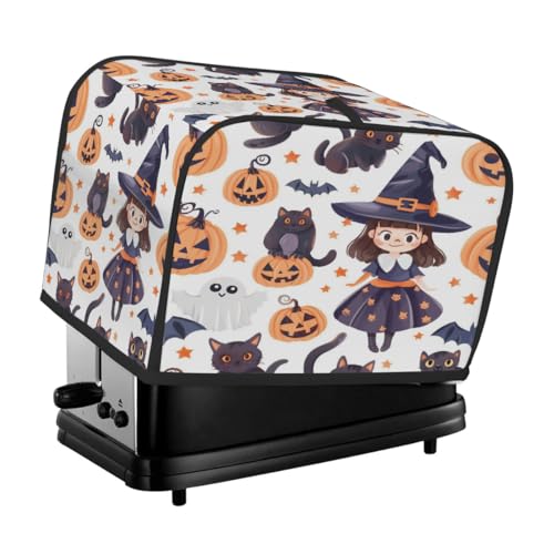 4 Scheiben Toaster-Abdeckung Cartoon Halloween schwarze Katze Fledermaus Süßigkeiten Staubschutz für Brotmaschine, kleine Küchengeräte 4 Scheiben Toaster-Abdeckung Cartoon Halloween schwarze Katze Fledermaus Süßigkeiten Staubschutz für Brotmaschine, kleine Küchengeräte von Fabpuro