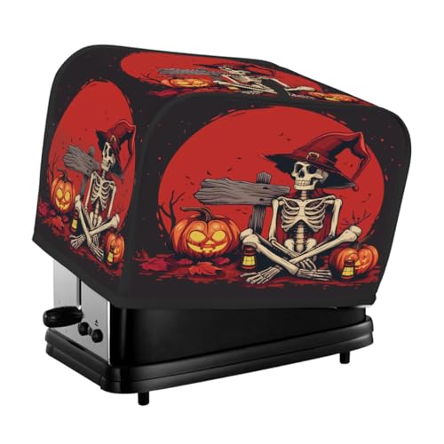 Halloween-Grabstein-Horror-Totenkopf-Abdeckung, 4 Scheiben, Staubschutz für Brotmaschine, kleines Küchengerät Halloween-Grabstein-Horror-Totenkopf-Abdeckung, 4 Scheiben, Staubschutz für Brotmaschine, kleines Küchengerät von Fabpuro