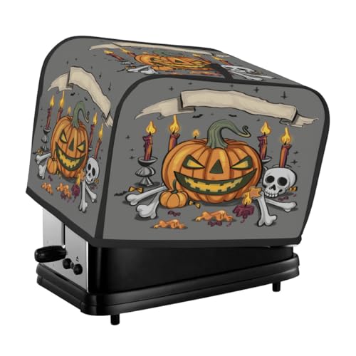 Halloween Gruseliger Kürbis Horror Totenkopf Toaster Abdeckung 4 Scheiben Staubschutz für Brotmaschine, kleine Küchengeräte Halloween Gruseliger Kürbis Horror Totenkopf Toaster Abdeckung 4 Scheiben Staubschutz für Brotmaschine, kleine Küchengeräte von Fabpuro