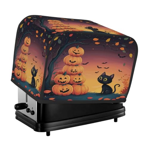 Halloween-Kürbis-Toaster-Abdeckung, 2 Scheiben, Staubschutz für Brotmaschine, kleines Küchengerät Halloween-Kürbis-Toaster-Abdeckung, 2 Scheiben, Staubschutz für Brotmaschine, kleines Küchengerät von Fabpuro