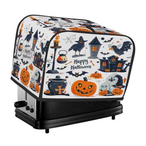 Happy Halloween Cartoon Castle Kürbis Toaster Abdeckung 4 Scheiben Staubschutz für Brotmaschine, kleine Küchengeräte Happy Halloween Cartoon Castle Kürbis Toaster Abdeckung 4 Scheiben Staubschutz für Brotmaschine, kleine Küchengeräte von Fabpuro