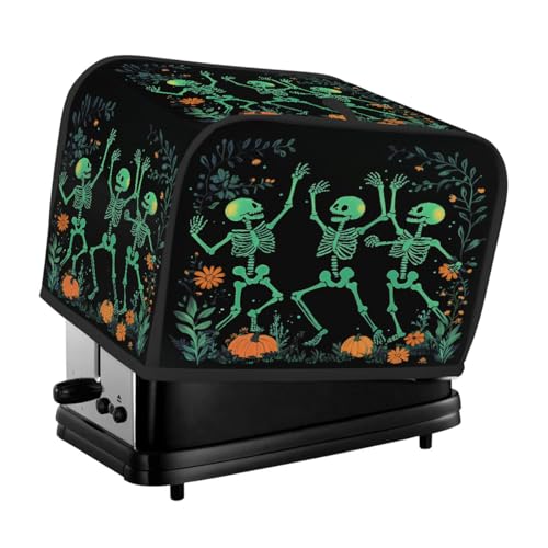 Lustige Halloween-Toaster-Abdeckung, 2 Scheiben, Staubschutz für Brotmaschine, kleines Küchengerät von Fabpuro