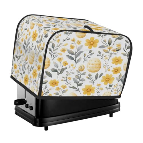 Ostereier gelbe Blumen Pflanze Toaster Abdeckung 4 Scheiben Staubschutz für Brotmaschine, kleine Küchengeräte Ostereier gelbe Blumen Pflanze Toaster Abdeckung 4 Scheiben Staubschutz für Brotmaschine, kleine Küchengeräte von Fabpuro
