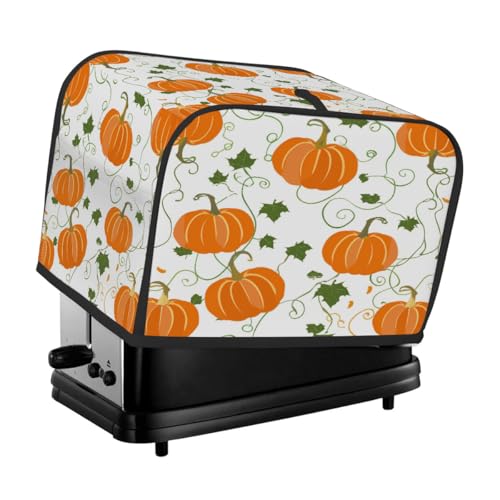 Thanksgiving-Kürbis-Reben-Toaster-Abdeckung, 2 Scheiben, Staubschutz für Brotmaschine, kleines Küchengerät Thanksgiving-Kürbis-Reben-Toaster-Abdeckung, 2 Scheiben, Staubschutz für Brotmaschine, kleines Küchengerät von Fabpuro