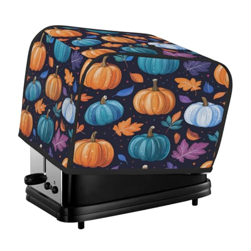 Thanksgiving-Toaster-Abdeckung, 4 Scheiben, Staubschutz für Brotmaschine, kleines Küchengerät, Blau / Orange Thanksgiving-Toaster-Abdeckung, 4 Scheiben, Staubschutz für Brotmaschine, kleines Küchengerät, Blau / Orange von Fabpuro