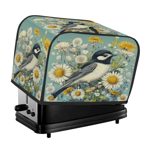 Toaster-Abdeckung mit Blumen, Vogel auf Vintage-Stil, 2 Scheiben, Staubschutz für Brotmaschine, kleines Küchengerät Toaster-Abdeckung mit Blumen, Vogel auf Vintage-Stil, 2 Scheiben, Staubschutz für Brotmaschine, kleines Küchengerät von Fabpuro