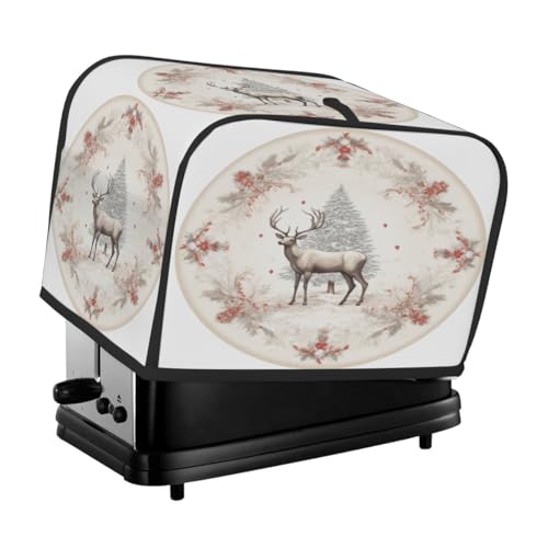 Vintage Weihnachtsbaum Rentier Tannenzweige Toaster Abdeckung 2 Scheiben Staubschutz für Brotmaschine, kleine Küchengeräte Vintage Weihnachtsbaum Rentier Tannenzweige Toaster Abdeckung 2 Scheiben Staubschutz für Brotmaschine, kleine Küchengeräte von Fabpuro