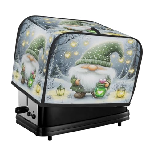Winterwald-Weihnachtsmann-Zwerg-Toaster-Abdeckung, 4 Scheiben, Staubschutz für Brotmaschine, kleine Küchengeräte Winterwald-Weihnachtsmann-Zwerg-Toaster-Abdeckung, 4 Scheiben, Staubschutz für Brotmaschine, kleine Küchengeräte von Fabpuro