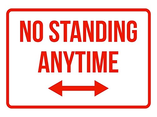 Fabri.YWL Metallschild mit Aufschrift "No Standing Anytime Right and Left Arrow No Parking No Parking Business", rot, 20,3 x 30,5 cm von Fabri.YWL
