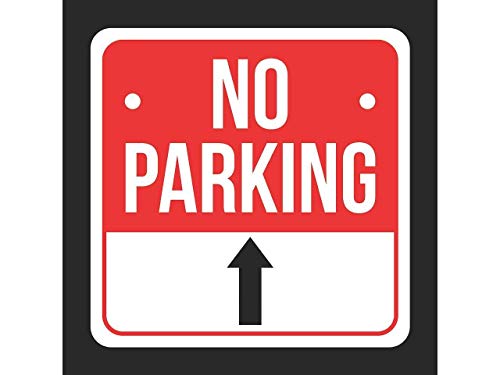 Fabri.YWL Metallschild mit Aufwärtspfeil, Aufschrift "No Parking Print", schwarz, weiß und rot, 30,5 x 30,5 cm von Fabri.YWL