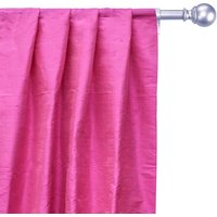 Bubblegum Pink 100% Reine Seide Dupionseide Vorhang-Panels | Stäbchentasche, Tülle, Kellerfalte, Drei-Pinch-Falte, Laschenoberteil Und Schlichtes von FabricMart