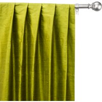 Chartreuse 100% Reine Seide Dupionseide Vorhang-Panels | Tasche Mit Stange, Tülle, Kellerfalte, Drei Klemmfalten, Tab Top Und Schlichte Ring Top von FabricMart