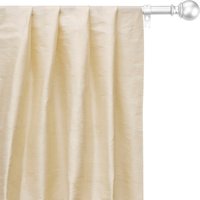 Creme 100% Reine Seide Dupionseide Vorhang-Panels | Stäbchentasche, Tülle, Kellerfalte, Drei-Pinch-Falte, Tab-Top Und Schlichtes Ring-Top von FabricMart