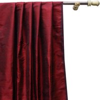 Kastanienbraune Dupionseide Vorhang-Panels | Tasche Mit Stange, Tülle, Kellerfalte, Drei Klemmfalten, Tab Top Und Ring Top von FabricMart