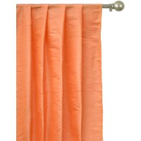 Pfirsich Orange Seide Dupionseide Vorhang Panels | Tasche Mit Stange, Tülle, Kellerfalte, Drei Klemmfalten, Tab Top Und Ring Top von FabricMart