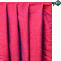 Rot Und Tintenblauer Seiden-Dupionseide-Vorhang-Panels von FabricMart