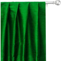 Smaragdgrün 100% Reine Seide Dupionseide Vorhang-Panels | Stäbchentasche, Tülle, Kellerfalte, Drei-Pinch-Falte, Laschenoberteil Und Schlichtes von FabricMart