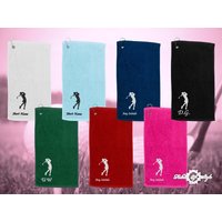 Personalisierte Dame Golfer Bestickt Beste Golf Handtuch Jeder Name Geschenk Perfekt Für Freund Mama Geburtstag Weihnachtsgeschenk von FabricOfStyle