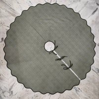 Weihnachten Ausgebogter Paspel Grün Baum Rock, Bedruckter Baum Gestreifter Tartan Weihnachtsbaum Rock von FabricSG