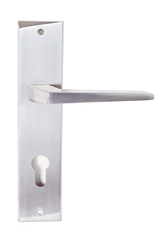 Messing-Kurbel rechts Hergestellt in Spanien. Farbe: Nickel satiniert Halbglanzlackiert Maße Platte: 230 x 50 mm. von Fabricación Española Manivelas