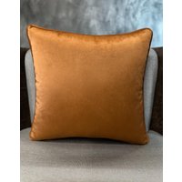 Luxus Kupfer Samt Kissenbezug Für Sofa Oder Bett - Weicher Dekorativer Dekokissenbezug Mit Verstecktem Reißverschluss 13 Farboptionen von FabriclandHome