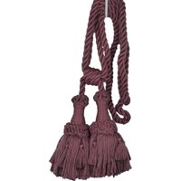 Dekorativer Vorhangstoff Quaste Raffhalter - Conso Borte 21919 H12 Dusty Grape Lila Verkauf Erfolgt Am Stück von FabricsTrimsPillows