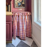 Ian Mankin Vorhang Rostrotes Vichykaro, Maßanfertigung von Fabricsnug