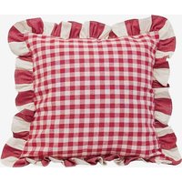 Wunderschöne Limitierte Kissenhülle in Rot Und Pink Vichykaro Gerüscht Aus Designer Ian Mankin Devon Baumwollstoff Peony Wunderschöne Limitierte Kissenhülle in Rot Und Pink Vichykaro Gerüscht Aus Designer Ian Mankin Devon Baumwollstoff Peony von Fabricsnug