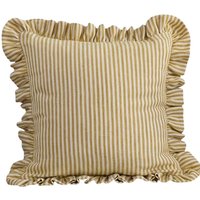 Chartreuse Streifen Leinen Kissenbezug Handgemachtes Rüschen Kissen Chartreuse Streifen Leinen Kissenbezug Handgemachtes Rüschen Kissen von Fabricsnug