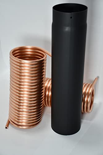 Spirale aus Kupferrohr 12x1mm für OFENROHR 120mm DN 120 aus 10m mit InnenDurchmesser von ca.124mm von Fabrika Bakarnih Cevi Majdanpek