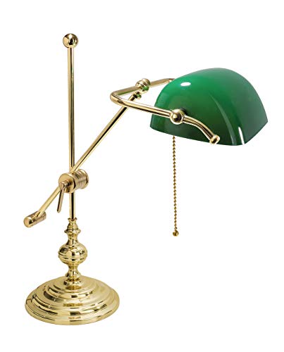 Luxus-Lampe aus poliertem Messing, Churchill, Grün Made in Italy von Fabris Uber