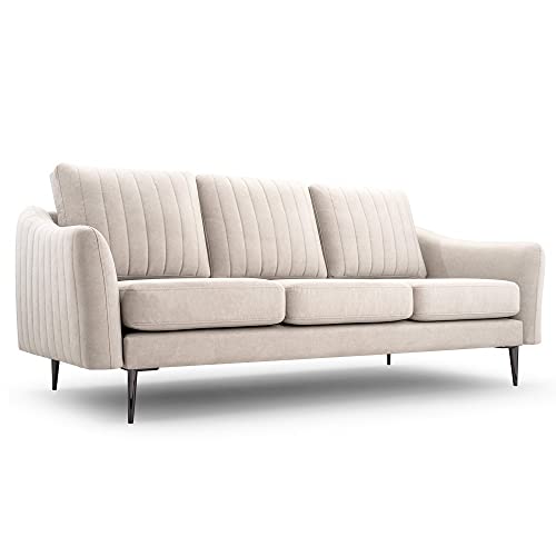 Fabryka Mebli Idźczak Freistehendes Sofa Cori Couch Elegantes Sofa 3-Sitzer Wohnzimmer, Gästezimmer Modern Design (Cori Cloud 03) von Fabryka Mebli Idźczak