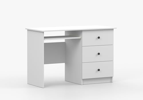 Fabryka Mebli Idźczak Kinderzimmer Schreibtisch weiß 53 x 115 x 79 cm - Computertisch Olaf I mit 3 Schubladen - Tisch - Bürotisch, Kinderschreibtisch - Griff Anthrazit Fabryka Mebli Idźczak Kinderzimmer Schreibtisch weiß 53 x 115 x 79 cm - Computertisch Olaf I mit 3 Schubladen - Tisch - Bürotisch, Kinderschreibtisch - Griff Anthrazit von Fabryka Mebli Idźczak