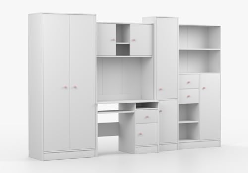 Fabryka Mebli Idźczak Wohnwand 300cm - Schrankwand - Kinderzimmer, Wohnzimmer Möbel - EIN stilvolles und funktionales Möbelset - Mehrzweckschrank, Anbauwand - Griff Rosa Fabryka Mebli Idźczak Wohnwand 300cm - Schrankwand - Kinderzimmer, Wohnzimmer Möbel - EIN stilvolles und funktionales Möbelset - Mehrzweckschrank, Anbauwand - Griff Rosa von Fabryka Mebli Idźczak