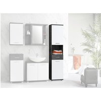 Badhochschrank  Beton Optik weiß Hochglanz B/H/T: ca. 40,2x183,6x28,9 cm von XXXL